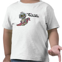 "Z" is for Zombie with Blanket (girls) T-Shirt