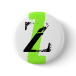 Z monogram pinback buttons