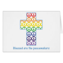 Z Rainbow Peace Cross cards