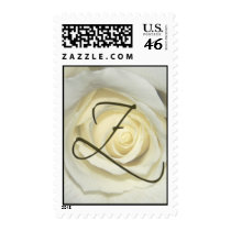 Z White rose Monogram - Vertical postage