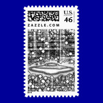 Zaade 12 Flying Saucer postage by 3DMOONMAN Zaade 12 Flying Saucer postage