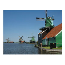 Zaanse Schans Windmills in Holland Post Card