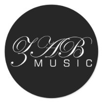 ZAB Music (Logo 1 Black) stickers