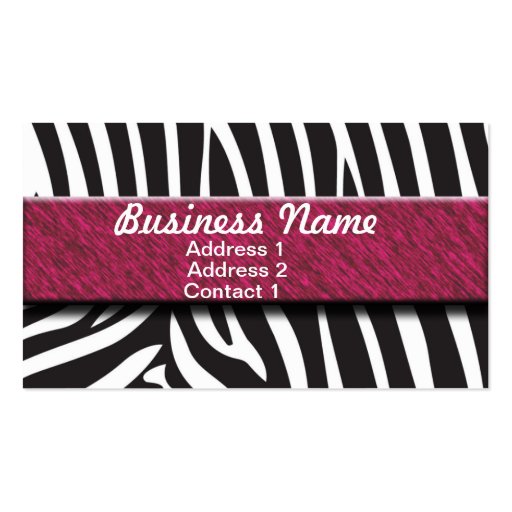 Zabra Business Card (front side)