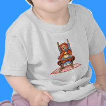 Zachary Bear in a High Chair t-shirts