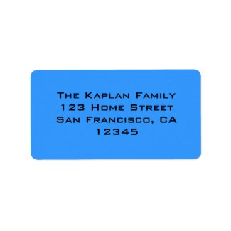 Zachary Blue Black Envelope Seal label