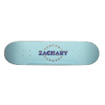 Zachary in Soccer Blue Custom Skateboard