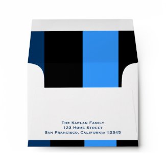 Zachary Royal Navy Blue Striped Thank You Envlope envelope
