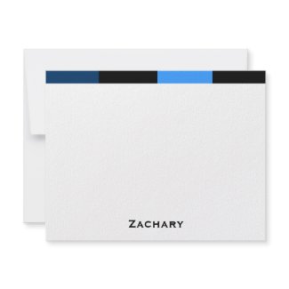 Zachary Royal Navy Blue Thank You Card invitation
