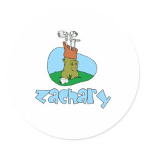 Zachary Round Sticker