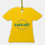 Zackary in Soccer Green Christmas Ornament