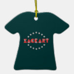 Zackary in Soccer Red Christmas Ornaments