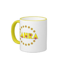 Zahra in Flores Yellow mugs