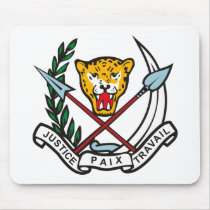 Zaire Coat of Arms Mousepad by FlagTshirts Zaire Coat of Arms Mousepad