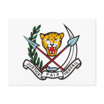 Zaire Coat of Arms Postcard by FlagTshirts Zaire Coat of Arms Postcard