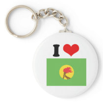 Zaire Flag Keychain