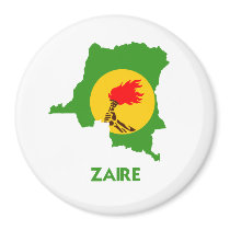 ZAIRE MAP FRIDGE MAGNETS