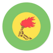 zaire round sticker