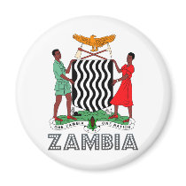Zambia Coat of Arms Fridge Magnets