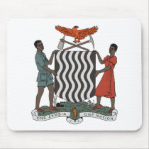Zambia Coat of Arms Mousepad by FlagTshirts Zambia Coat of Arms Mousepad