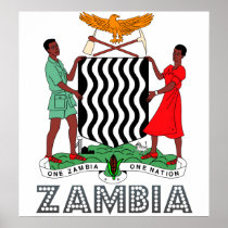Zambia Coat of Arms Poster