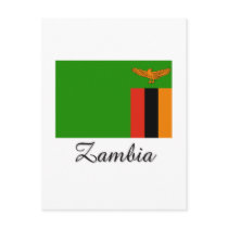 Zambia Flag Design postcards by flagshirt Zambia Flag Design postcards