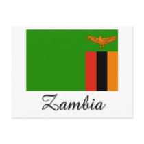 Zambia Flag Design postcards by flagshirt Zambia Flag Design postcards