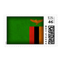 Zambia Flag Distressed Stamps