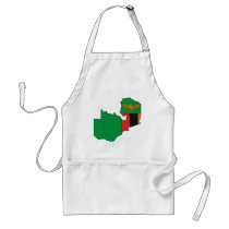 Zambia flag map aprons by FlagStore Zambia flag map aprons
