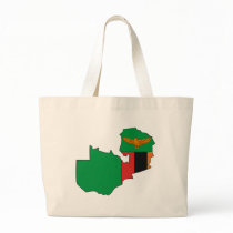 Zambia flag map bags
