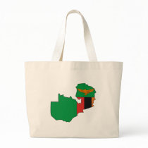 Zambia flag map bags