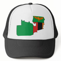 Zambia flag map trucker hat