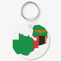 Zambia flag map keychains