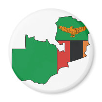 Zambia flag map magnets by FlagStore Zambia flag map magnets
