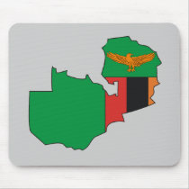 Zambia flag map mousepads by FlagStore Zambia flag map mousepads