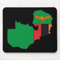 Zambia flag map mousepads by FlagStore Zambia flag map mousepads