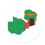 Zambia flag map stickers