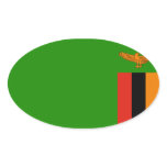 Zambia Flag Oval Sticker
