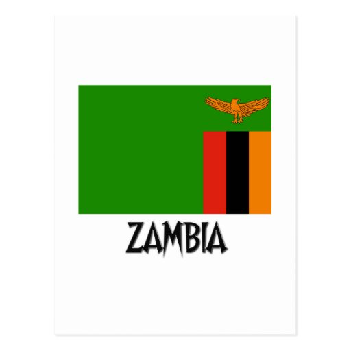 Zambia Flag Postcard