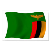 Zambia Flag Poster Print