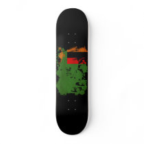 Zambia Flag Custom Skateboard