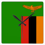 Zambia Flag wall clocks
