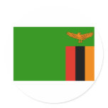 Zambia Flag Round Sticker
