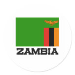 Zambia Flag Stickers