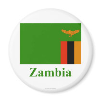 Zambia Flag with Name magnets