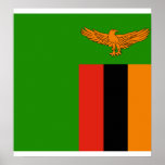 Zambia High quality Flag posters