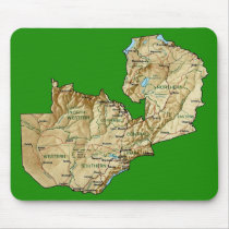 Zambia Map Mousepad by FlagAndMap Zambia Map Mousepad