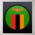 Zambia quality Flag Circle posters