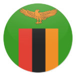 Zambia quality Flag Circle Sticker