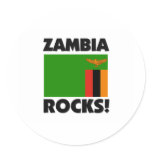 Zambia Rocks Round Sticker